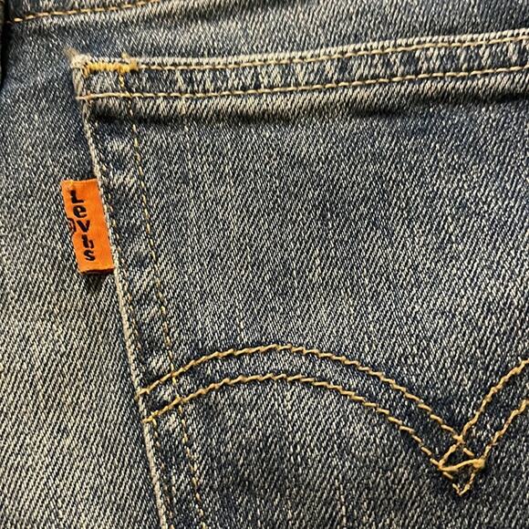Levi's Orange Tab Blue Jean Rolled Hem Shorts Women's Size 24 - Picture 4 of 9